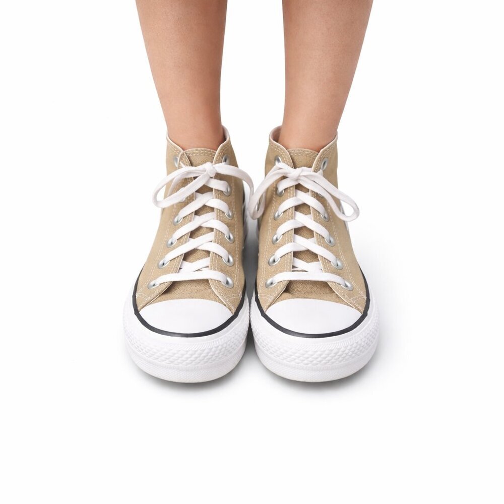 Converse Khaki Chuck Taylor All Star Lift Platform Sneakers - Like New - Unisex